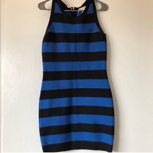 EUC solid striped midi MK dress